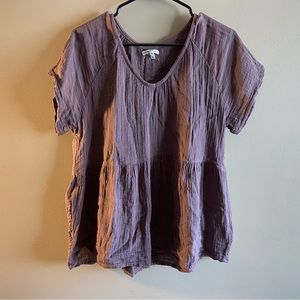 Baby doll blouse with buttons on back!